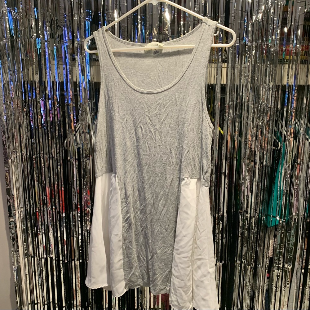 Forever 21+ Gray & White Tank Top Size 1X